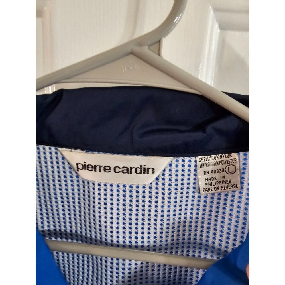 Pierre Cardin Mens Blue Colorblock Windbreaker Jacket Vintage 90s Nylon Large - Picture 4 of 7